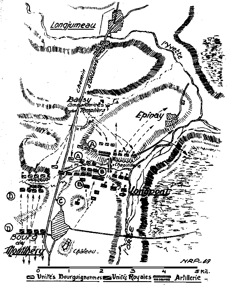 Plan de la bataille de Montlhry